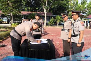 Kapolres Langkat Pimpin Sertijab Kapolsek Hinai Dan Kasi Humas 